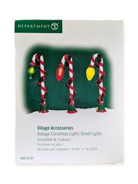 Vintage Christmas Lights Street Lights by Department 56